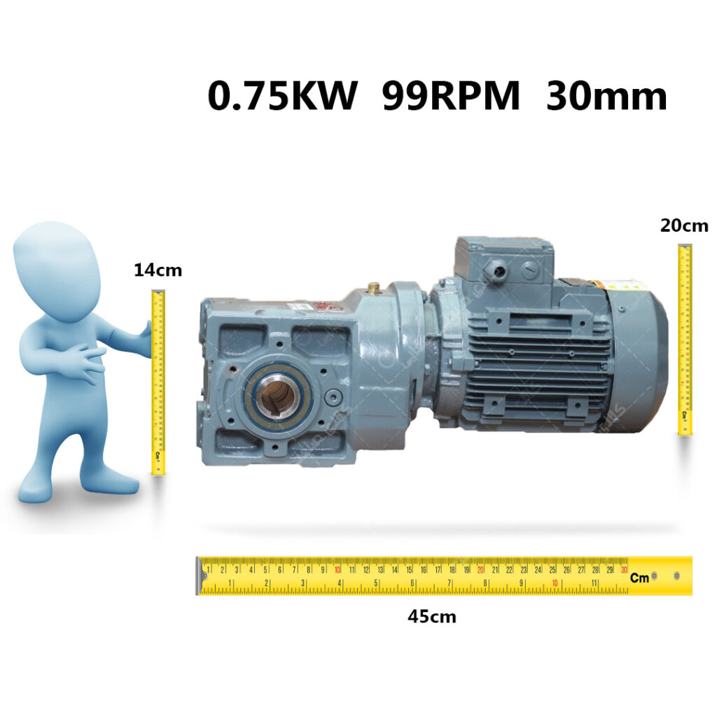 Ilmaz-KR-series-electric-gearbox-0.75KW--99RPM--30mm